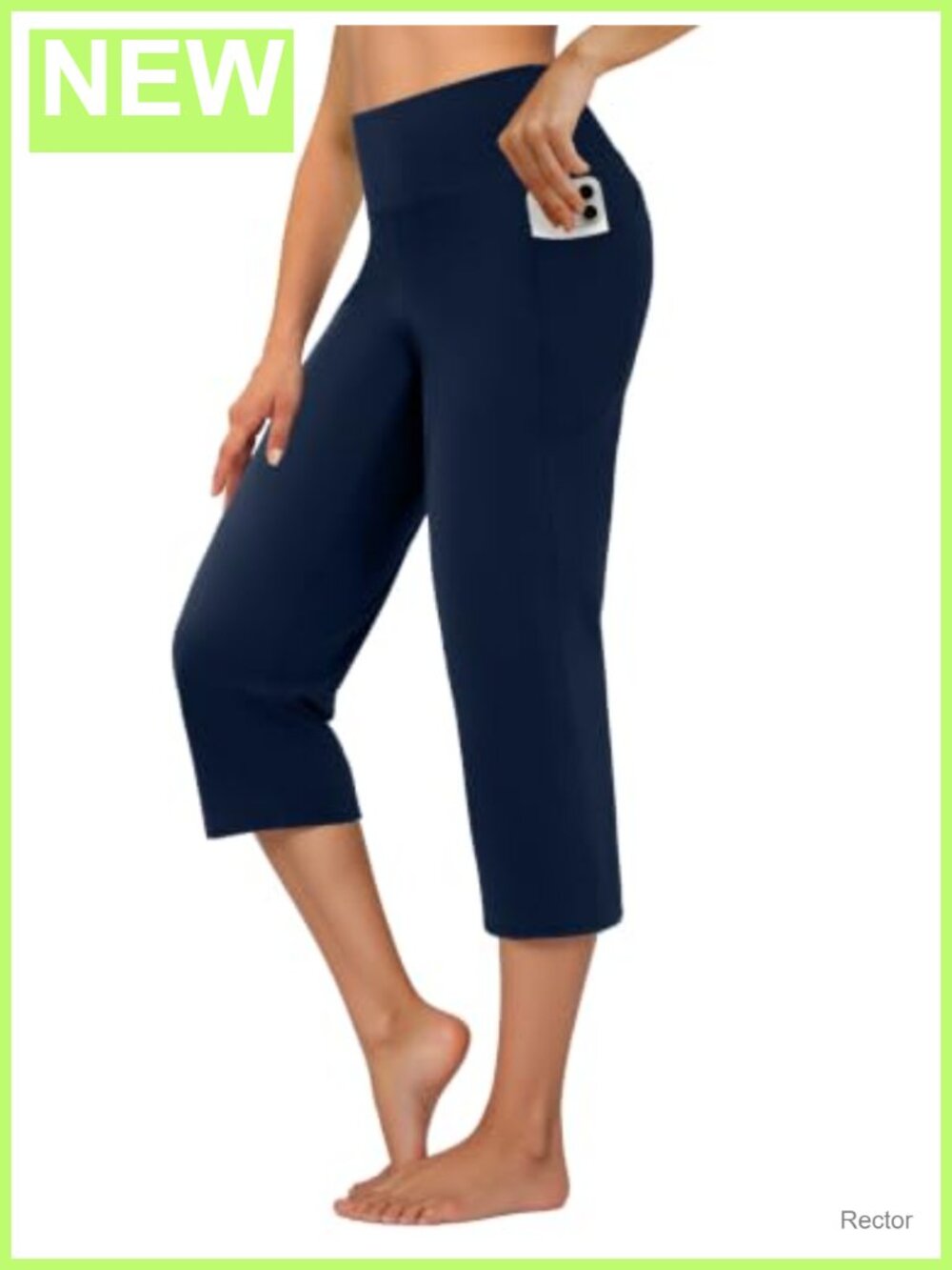 High Waist Cropped Yoga Capri Pants with Pockets Buttery Soft Tummy Control